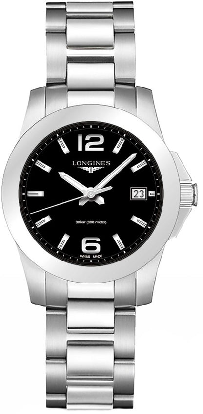 Longines Conquest Black Dial Women's Watch L3.377.4.58.6
