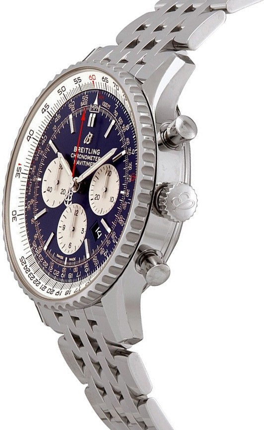 Breitling Navitimer 1 B01 Chronograph 46 Blue Dial Men's Watch AB0127211C1A1