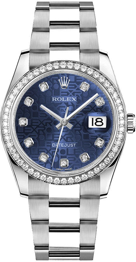 Rolex Datejust 36 Blue Diamond Dial Luxury Unisex Watch 116244