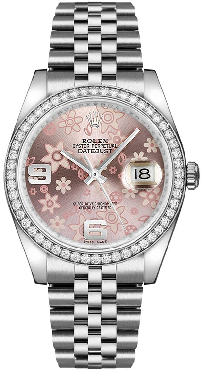 Rolex Datejust 36 Pink Dial Ladies Watch 116244-0004