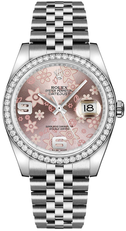 Rolex Datejust 36 Pink Dial Ladies Watch 116244-0004
