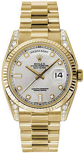 Rolex Day-Date 36 Diamond Gold Watch 118338