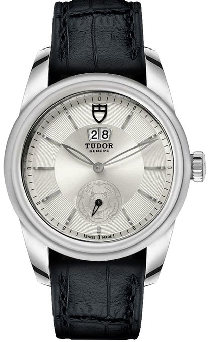 Tudor Glamour Double Date Silver Dial Men's Watch M57000-Silver
