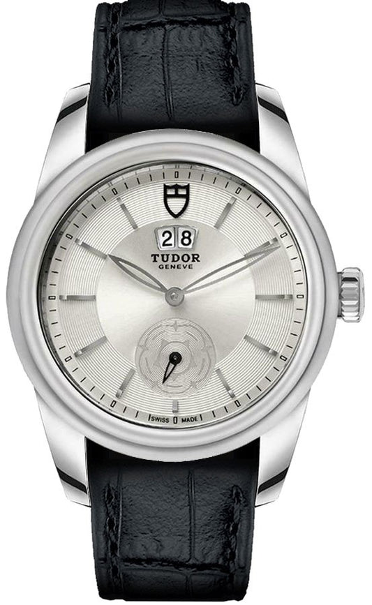 Tudor Glamour Double Date Silver Dial Men's Watch M57000-Silver
