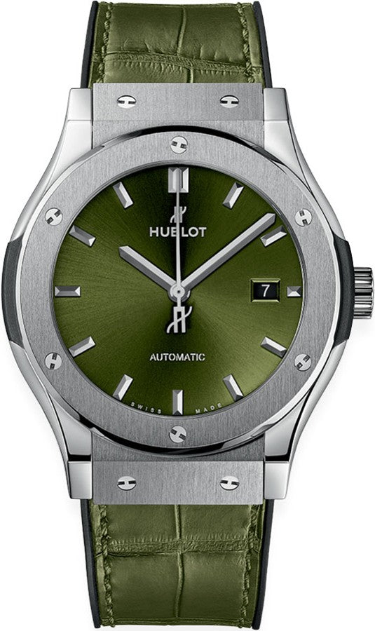 Hublot Classic Fusion Green Titanium 42mm Men's Watch 542.NX.8970.LR