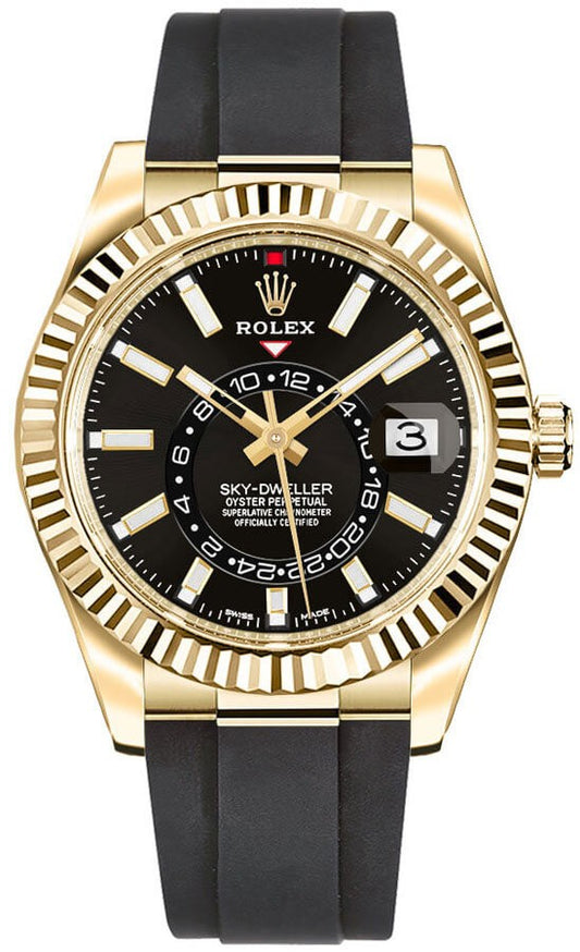 Rolex Sky-Dweller 18k Yellow Gold Men's Luxury Watch 326238-0009
