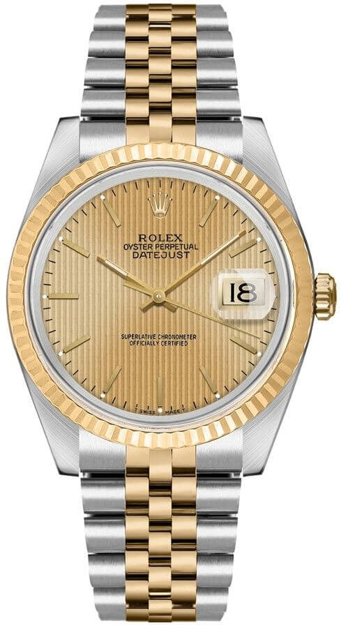 Rolex Datejust 36 Champagne Dial Unisex Watch 16013