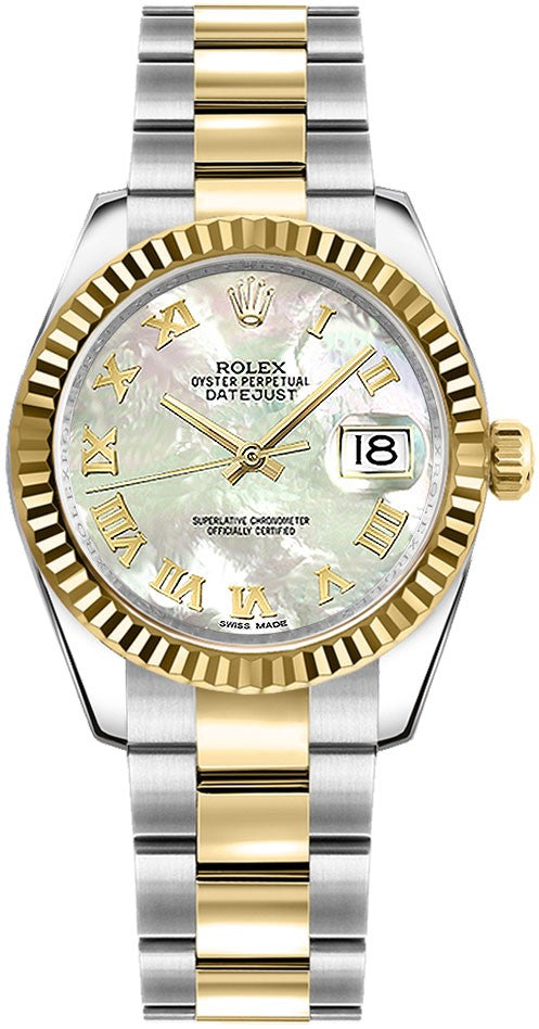 Rolex Datejust 31 White Mother of Pearl Dial Women's Watch 178273-0037