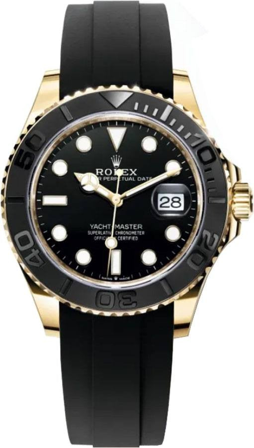 Rolex Yacht-Master 42 Yellow Gold Black Dial Men's Watch 226658-0001