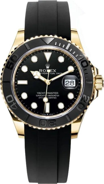 Rolex Yacht-Master 42 Yellow Gold Black Dial Men's Watch 226658-0001