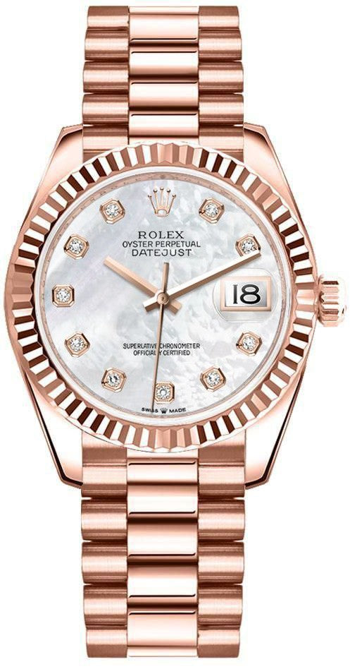 Rolex Datejust 31 White Mother of Pearl Women's Watch 278275-0009