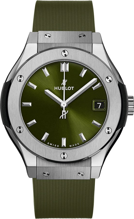 Hublot Classic Fusion Titanium Green Women's Watch 581.NX.8970.RX