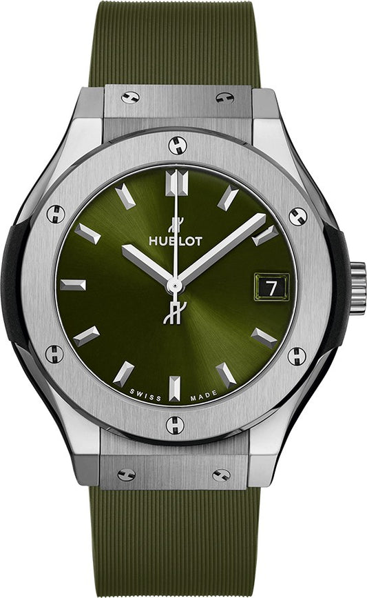 Hublot Classic Fusion Titanium Green Women's Watch 581.NX.8970.RX