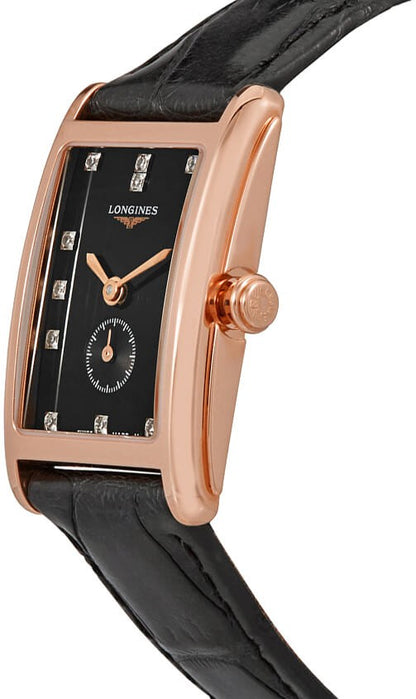Longines DolceVita Black Dial Rose Gold Women's Watch L5.512.8.57.0