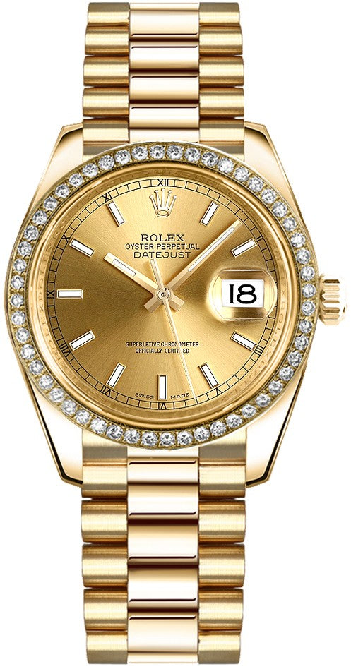 Rolex Datejust 31 Solid Gold Women's Watch 178288-0046