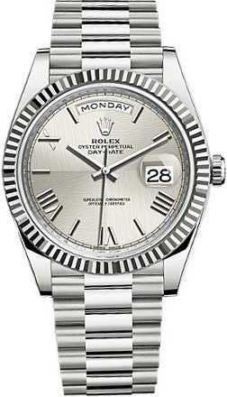 Rolex Day-Date 40 Men's Solid 18K White Gold Watch 228239-0006