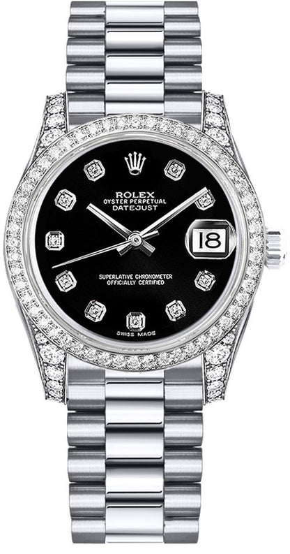 Rolex Datejust 31 Black Diamond Watch 178159-0023