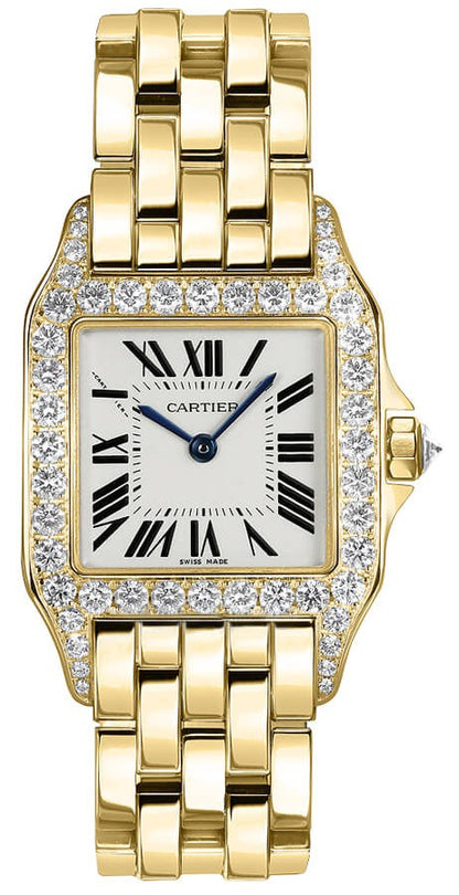 Cartier Santos Demoiselle Solid 18k Yellow Gold Women's Watch WF9002Y7