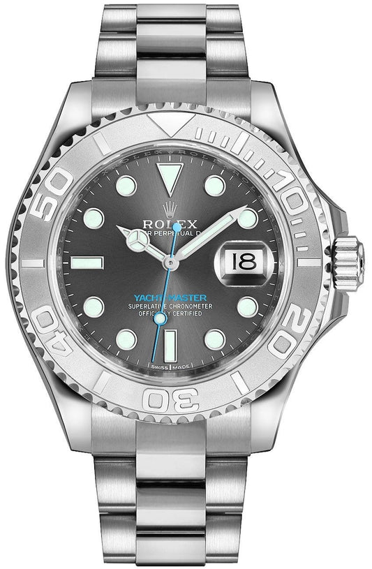 Rolex Yacht-Master Platinum Bezel Oystersteel Men's Watch 40 116622