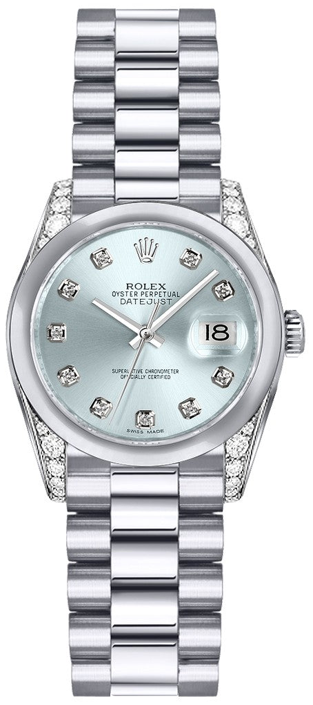 Rolex Lady-Datejust 26 Platinum Diamond Watch 179296