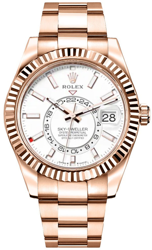 Rolex Sky-Dweller White Index Dial Automatic Men's Watch 336935-0003
