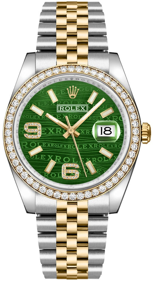 Rolex Datejust 36 Green Diamond Dial Watch 116243