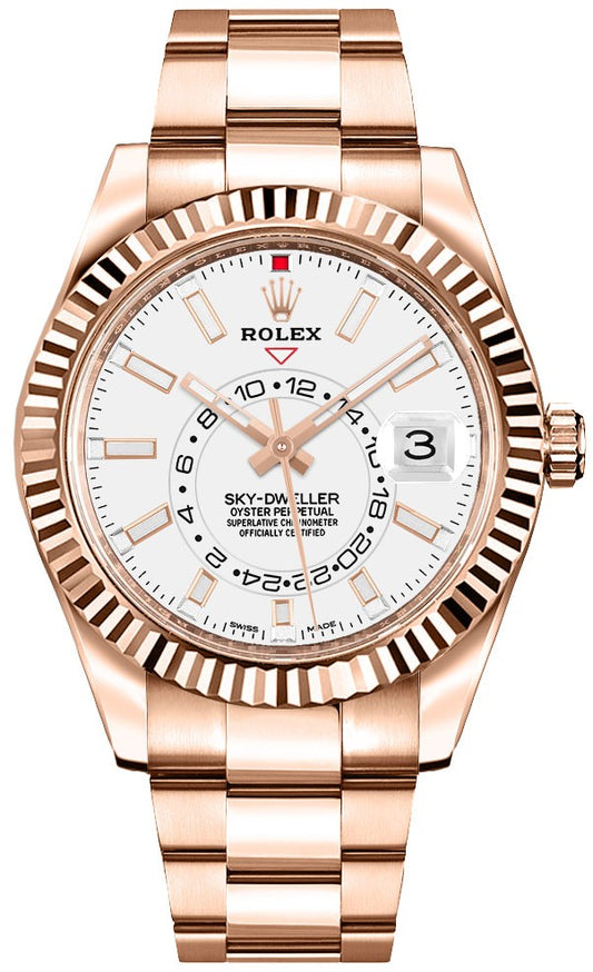 Rolex Sky-Dweller White Dial Men's Watch 326935-0005