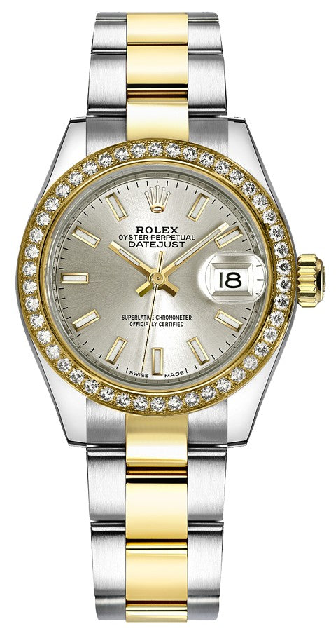 Rolex Lady-Datejust 28 Silver Dial Watch 279383RBR-0018