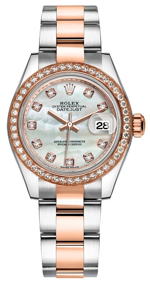 Rolex Lady-Datejust 28 Mother of Pearl Diamond Watch 279381RBR-0014
