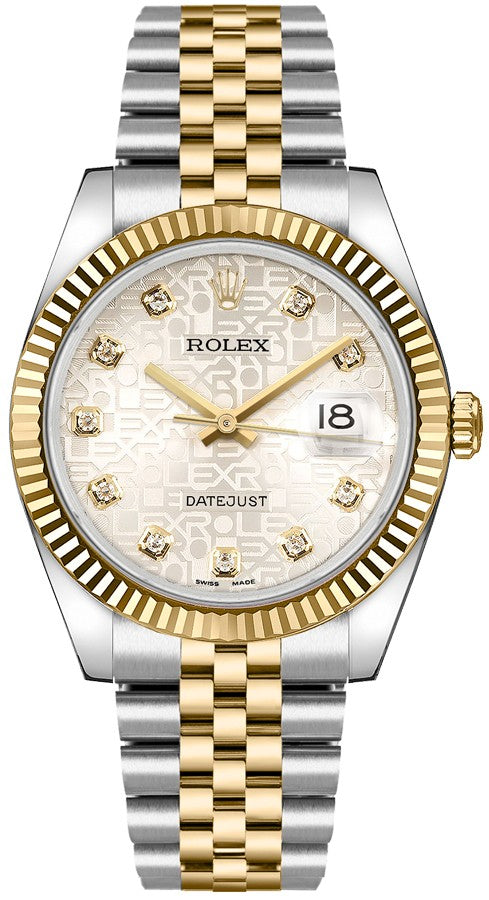 Rolex Datejust 36 Silver Jubilee Diamond Women's Watch 116233-0156