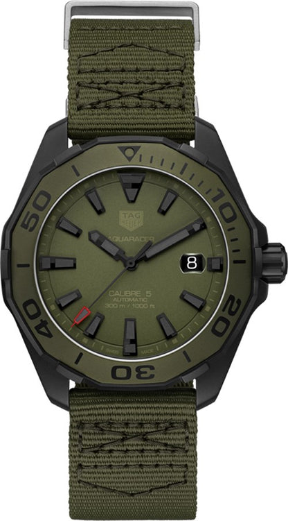 Tag Heuer Aquaracer Automatic Green Dial Men's Sports Watch WAY208E.FC8222