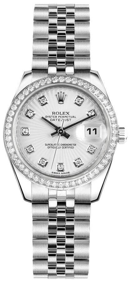 Rolex Lady-Datejust 26 Silver Jubilee Dial Women's Watch 179384