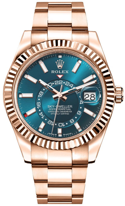 Rolex Sky-Dweller 18k Everose Gold Men's Watch 336935-0001