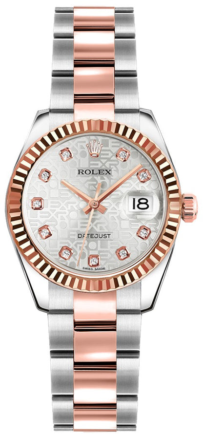 Rolex Lady-Datejust 26 Oyster Bracelet Rose Gold & Steel Women's Watch 179171