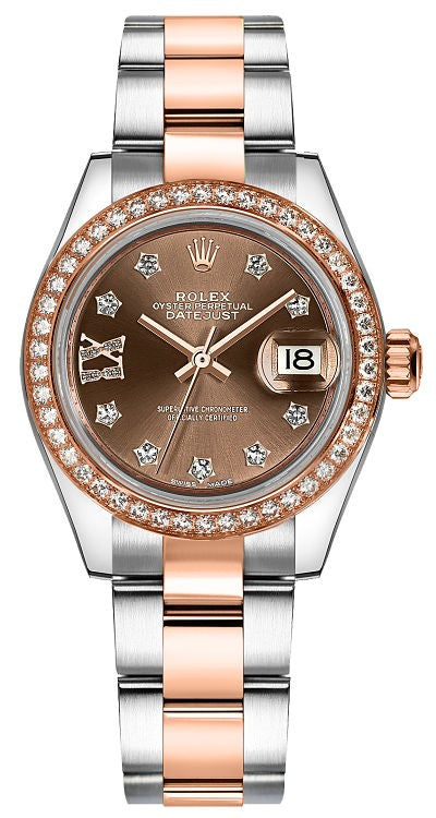 Rolex Lady-Datejust 28 Oyster Bracelet Gold & Steel Watch 279381RBR-0004