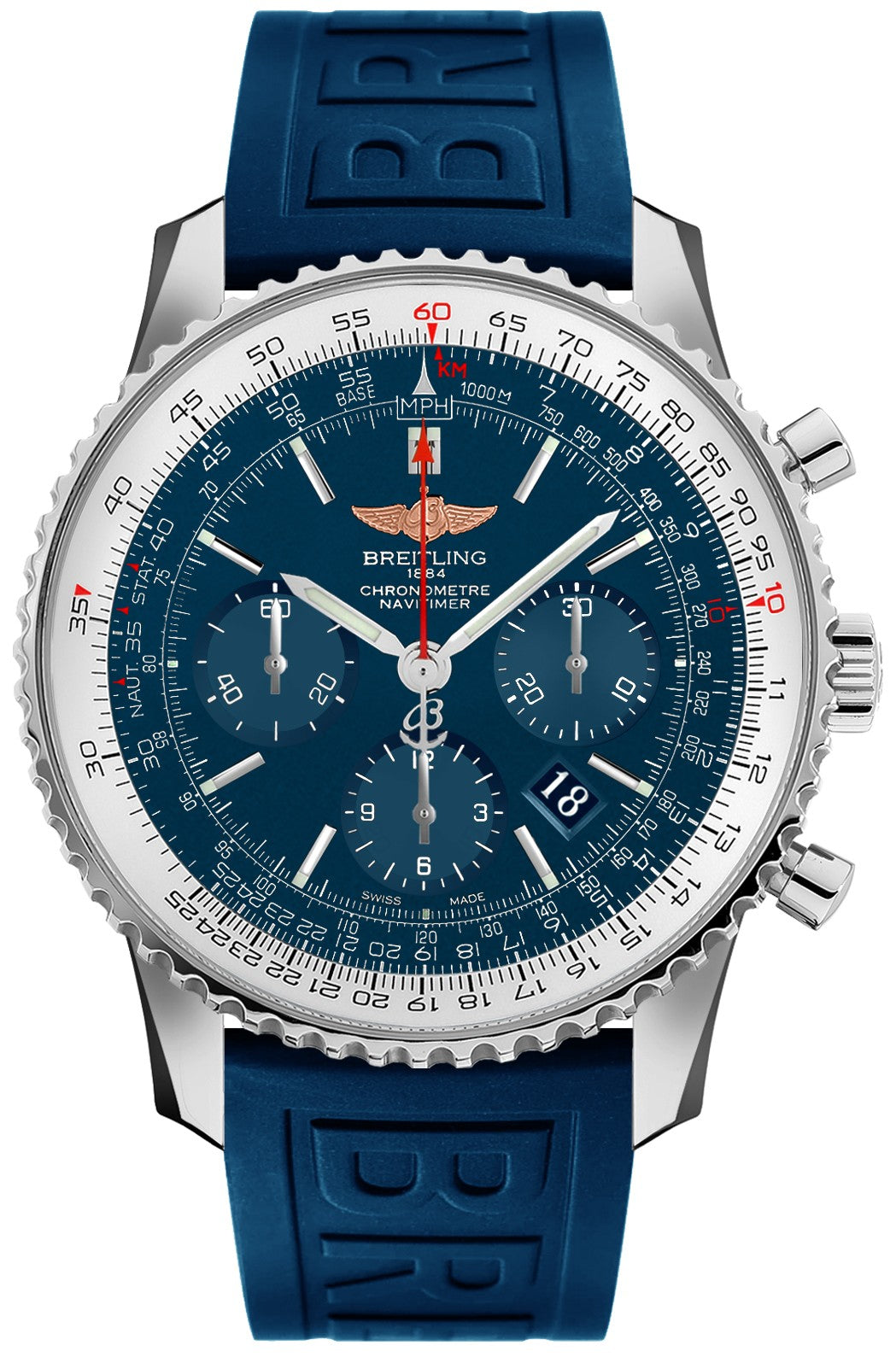 Breitling Navitimer 01 46 Blue Dial Automatic Men's Watch AB012721/C889-160S