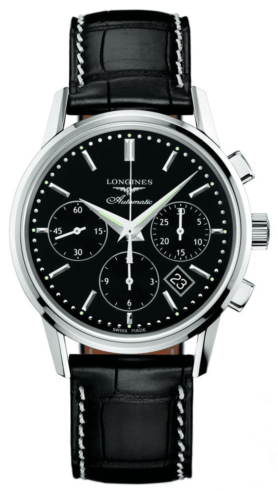 Longines Heritage Chronograph Black Dial Men's Watch L2.749.4.52.0
