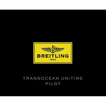 Breitling Transocean Unitime Pilot Black Men's Watch RB0510U5/BC39-760P