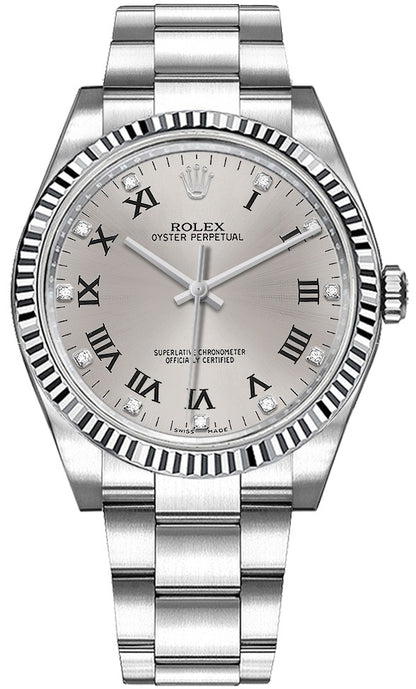 Rolex Oyster Perpetual 36 Silver Dial Watch 116034