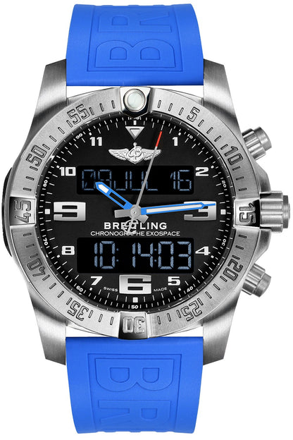 Breitling Exospace B55 Blue Rubber Strap on Titanium 46mm Men's Watch EB5510H21B1S1