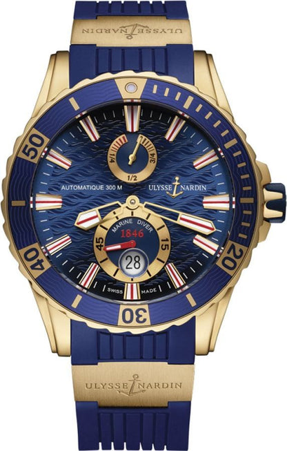 Ulysse Nardin Marine Diver Rose Gold Men's Watch 266-10-3/93