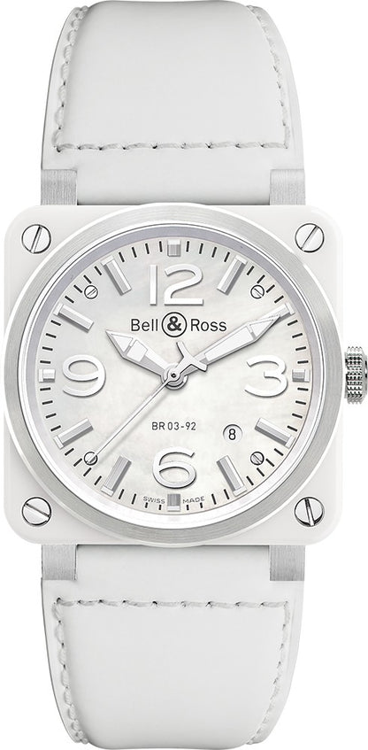 Bell & Ross Aviation Instruments Women's Automatic Watch BR0392-WH-C/SCA