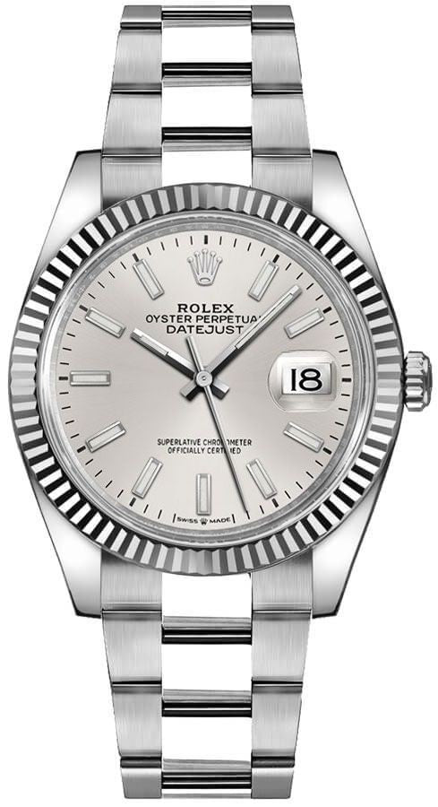 Rolex Datejust 36 White Gold Fluted Bezel Unisex Watch 126234-0014