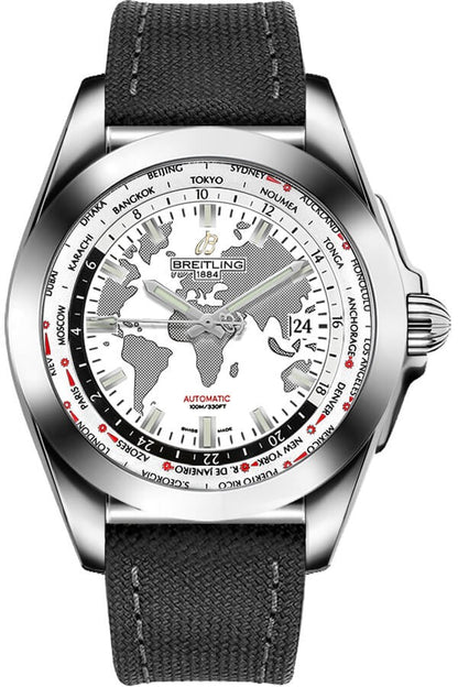 Breitling Galactic Unitime 44 Steel Men's Watch WB3510U0/A777-109W