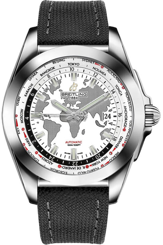 Breitling Galactic Unitime 44 Steel Men's Watch WB3510U0/A777-109W