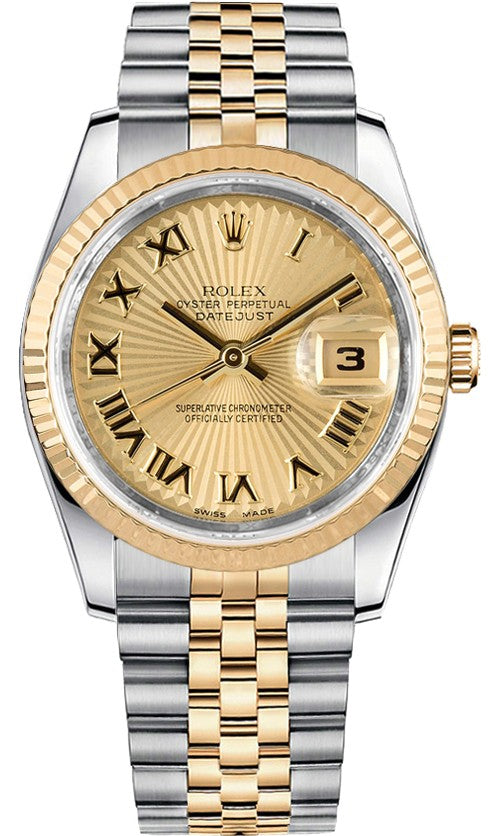 Rolex Datejust 36 Gold & Oystersteel Watch 116233
