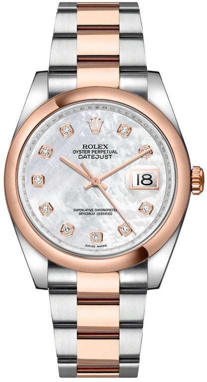 Rolex Datejust 36 Mother of Pearl Diamond Watch 116201-0102