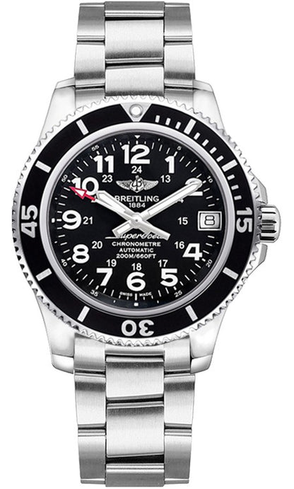 Breitling Superocean II 36 Black Dial Women's Watch A17312C9/BD91-179A