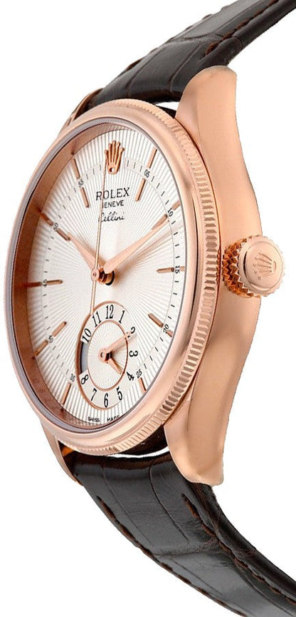 Rolex Cellini Dual Time 18k Rose Gold Men's Watch 50525-0008