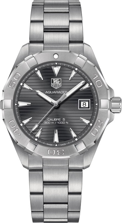 Tag Heuer Aquaracer Guilloche Grey Dial Calibre 5 Men's Watch WAY2113.BA0928